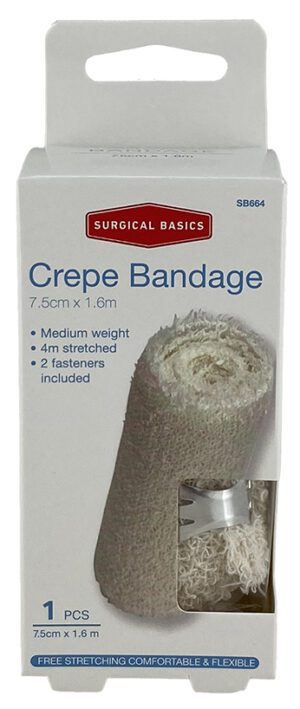 Surgical Basics Crepe Bandage (7.5cm X 1.6m)