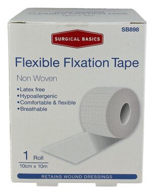 Surgical Basics Flexible Non Woven Fixation Tape 10cm X 10m