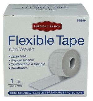 Surgical Basics Stretch Non Woven Fabric Adhesive Fixation Tape 5cm X 10m