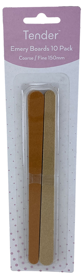 Tender Emery Board Coarse Fine 170mm 10 Pack