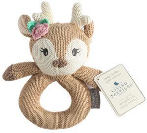 Knitted Ring Rattle Fawn 17cm