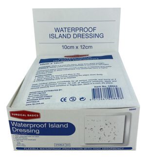 Surgical Basics Waterproof Dressing 10cmx12cm Display 25