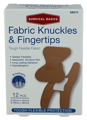 Surgical Basics Fabric Knuckle & Fingertip 12 Per Pack