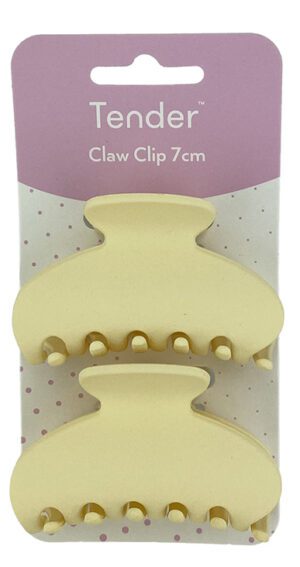 Tender Claw Clip Small Beige 2pk