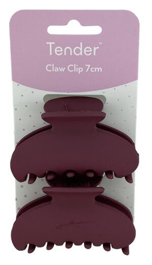 Tender Claw Clip Small Burgundy 2pk