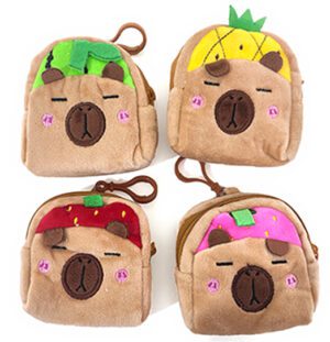 Capybara Purse 4 Asst 8x9cm