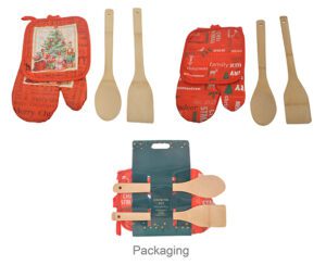 Christmas Cooking Set 4pce 2 Assorted