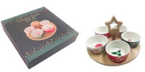 Christmas Ceramic Bowl Set Of 5