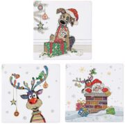 Christmas Bug Art Coaster 3 Assorted