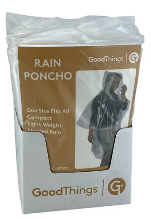 Rain Poncho Kids Children 99x99cm Display Of 12