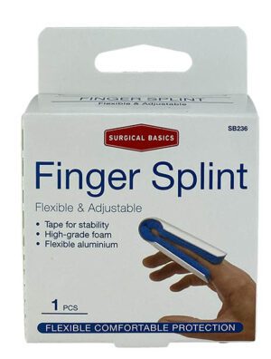 Surgical Basics Finger Cot Splint Metal Large