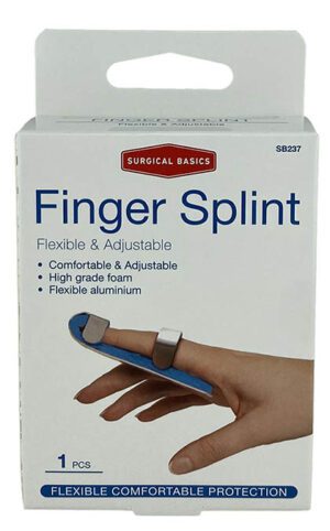 Surgical Basics Finger Cot Splint Metal Universal