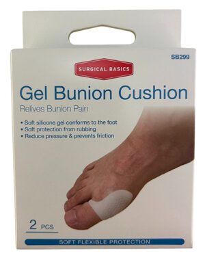 Surgical Basics Gel Bunion Cushion 2 Pack - Relieves Pressure And Friction