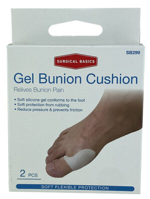Surgical Basics Gel Bunion Cushion 2 Pack - Relieves Pressure And Friction