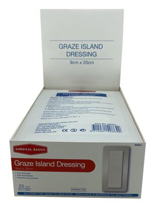 Surgical Basics Non Woven Adhesive Dressing 9 X 20cm Display Of 25