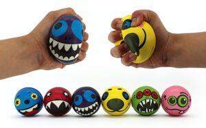 Funny Face Stress Balls Display Of 12