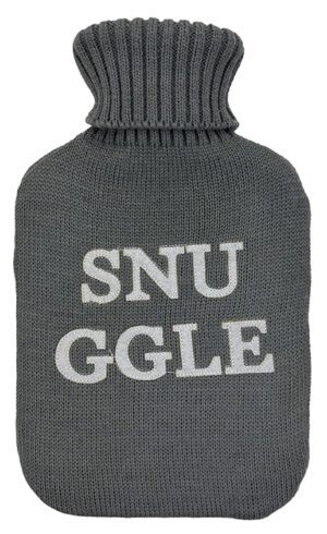 Hot Water Bottle Cover Grey Knit Snuggle - For 2l Bottle