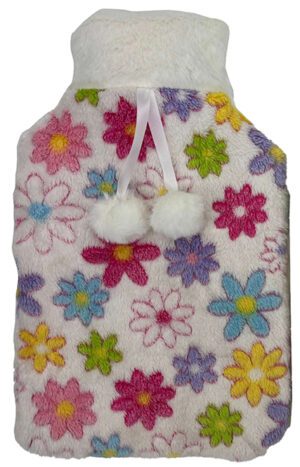 Hot Water Bottle Cover Floral Plush - For 2l Bottle