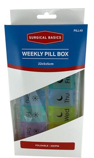 Surgical Basics Weekly Am/pm Organiser Foldable 22.2x5.4x5cm