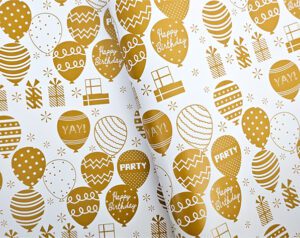 Paper Roll Gold Balloons 50cm X 60m