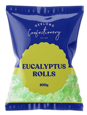 Geelong Confectionery Eucalyptus Rolls 100g