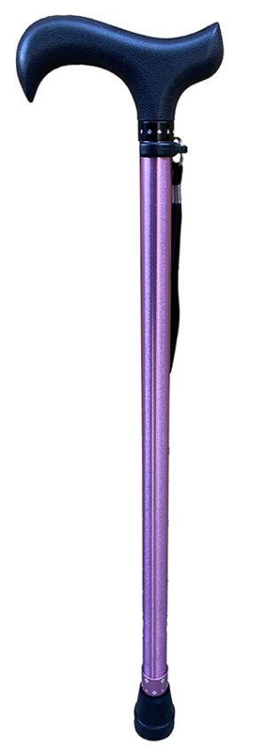 Surgical Basics Walking Stick Anodised Light Pink Adj 72-95cm With Strap