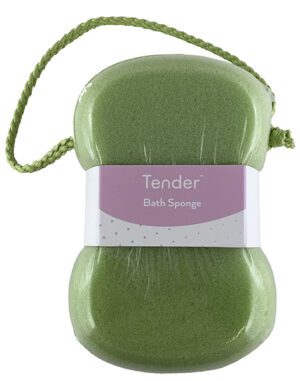 Tender Bath Sponge On Rope Green 15cm