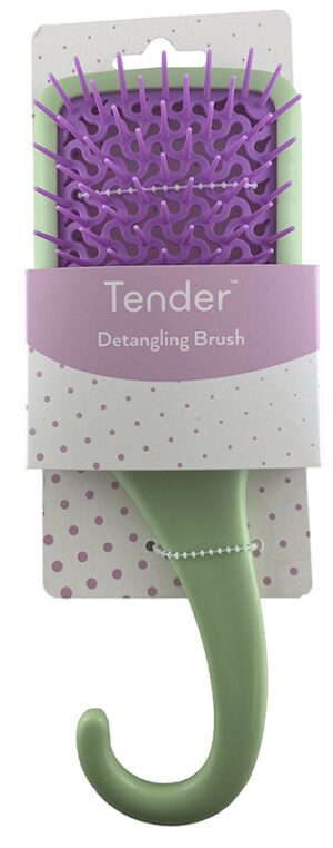Tender Shower Detangling Brush Green & Purple 23cm