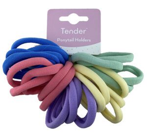 Tender Ponytail Holders Bright 24pk