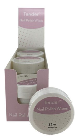 Tender Nail Polish Remover Wipes 32pk Acetone Free Strawberry Scented